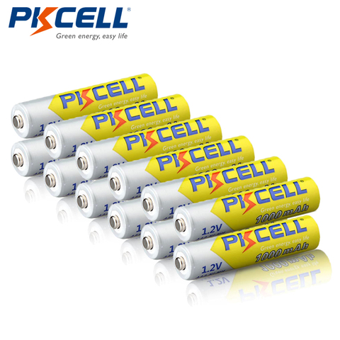 12 unids/lote PKCELL NIMH batería AAA 1000mAh 1,2 V batería recargable Ni-MH 3A baterías de la Cámara linterna Juguetes ► Foto 1/6