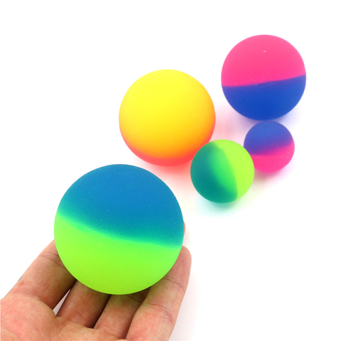 Pelota de juguete luminosa para niños, pelota de goma de colores, juegos deportivos para niños, pelota de saltar elástica, juguete para exteriores de 42/45mm, 1 Uds. ► Foto 1/3