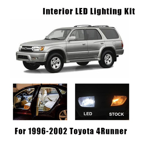 14 bombillas LED Interior mapa Kit de luz de techo apto para 1996-1999, 2000, 2001, 2002 Toyota 4Runner de cortesía de la licencia ► Foto 1/6