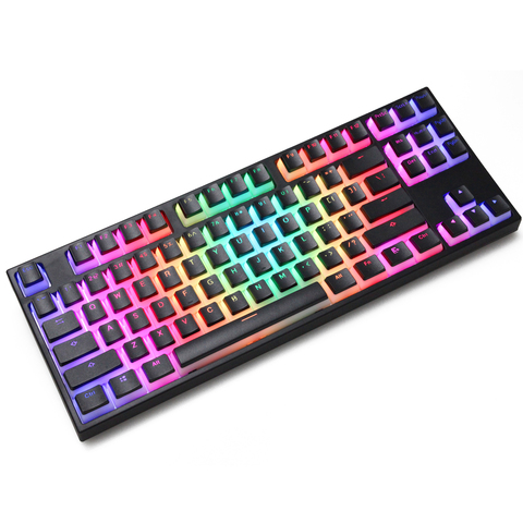 Keycool-Teclado mecánico KC87, interruptor intercambiable con bluetooth 80%, interruptor de luz RGB de modo Dual, led, PBT, doubleshot ► Foto 1/6