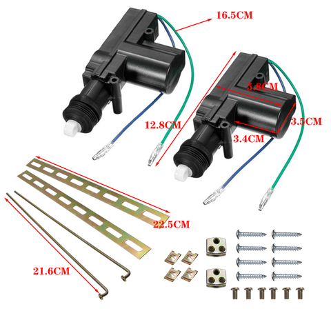 12V 2 A de la puerta de coche de cerradura Central Motor Kit de actuador Auto vehículo remoto SISTEMA DE CIERRE CENTRALIZADO Motor sistemas de alarma de coche ► Foto 1/5