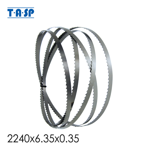 TASP 1 pieza de 2240x6,35mm x 0,35 Sierra cuchilla 88-1/4 ''x 1/4'' x 6 TPI sierra de cinta para carpintería cuchillas para METABO BAS317 BAS 317 ► Foto 1/6