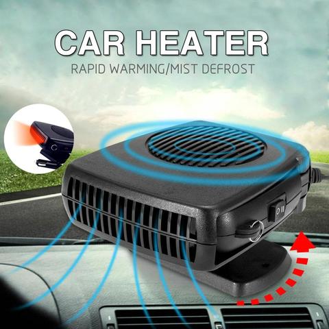 Calentador de cerámica portátil 2 en 1 para coche, ventilador secador, calefacción, desempañador, accesorios para autocaravana, 12V/24V, 200W ► Foto 1/6