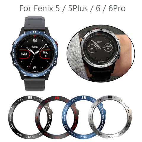 Para Garmin Fenix 6 reloj inteligente engaste de anillo estilo marco Fenix 5 Plus protector de la cubierta de la caja de anillo de metal protección Anti arañazos ► Foto 1/6