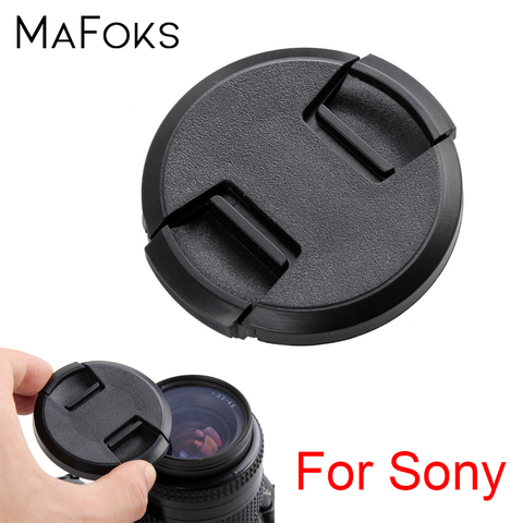 Tapa de objetivo 40,5 49 52 55 58 62 67 72 77 82 mm pellizco central Snap-on Cap Cover para Sony Lens Alpha A7 a9 A7II A7r A7RII A6000 A3000 ► Foto 1/1