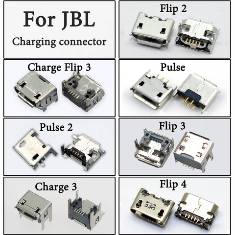 Conector de carga Micro USB, 5 uds., Conector de datos, Puerto Jack, conector trasero para JBL Charge 3 Flip 4 3 2 Pulse 2 flip4 ► Foto 1/6