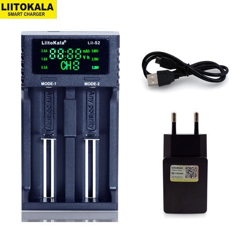 Nuevo Liitokala Lii-PD4 S4 S2 402 202 100 18650 cargador de batería 1,2 V 3,7 V 3,2 V AA21700 NiMH batería li-ion cargador inteligente + enchufe de 5V ► Foto 1/6