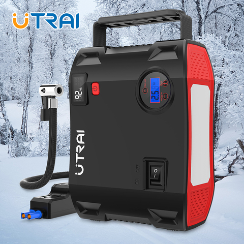 UTRAI Car Jump Starter Power Bank 4 IN 1 arrancador de baterias para automovil  24000mah 2000A con compresor de aire Emergencia portatil arrancador de coche zapalniczka bateria coche 12V banco de energia Gasolina 8L Di ► Foto 1/6