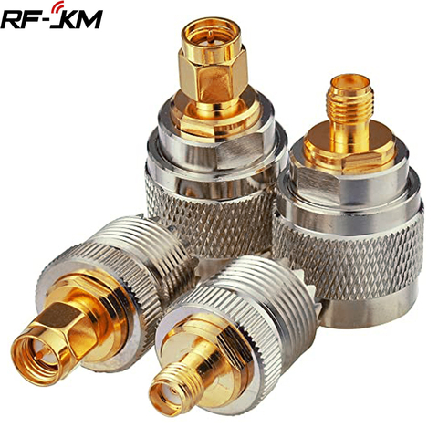 4 unids/set UHF hombre hembra PL259 SO239 a SMA macho conector hembra RF Coaxial Adapter Kit ► Foto 1/3