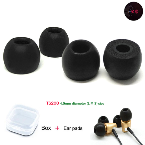 Almohadillas de oído ANJIRUI 4,9mm (L M S) de altura 7mm para QCY T1 T5 TWS memoria de algodón tapones para los oídos ZSX E10 T1 auriculares de aislamiento de ruido de algodón ► Foto 1/6