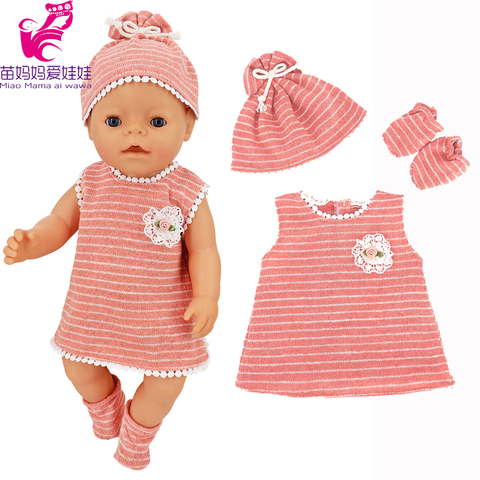 Ropa de la muñeca de 17 pulgadas 43 cm nuevo bebé muñeca Rosa vestido de ropa para 18 pulgadas muñeca american girl vestido dropshipping. exclusivo. ► Foto 1/6