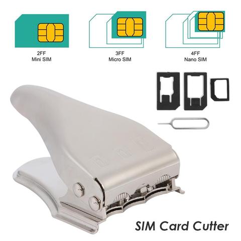 Mini cortador de micro-SIM 3 en 1 de aleación de Zinc, acero inoxidable, herramientas de modificación Manual duraderas para teléfonos móviles ► Foto 1/6