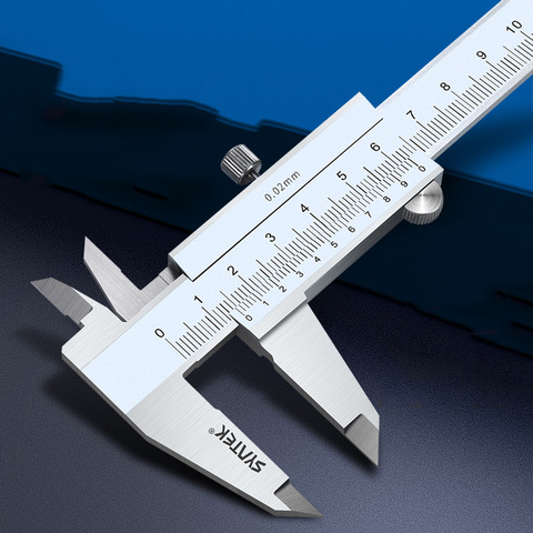 Calibre vernier de acero inoxidable de 0,02mm 0-150-200mm Calibre vernier de alta precisión de grado industrial herramienta de medición ► Foto 1/6