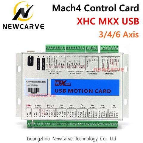 XHC Mach4 más placa de adaptación 3 4 6 Axis USB Tarjeta de Control de movimiento MKV-M4 2000KHz para CNC Router/máquina de corte de NEWCARVE ► Foto 1/4