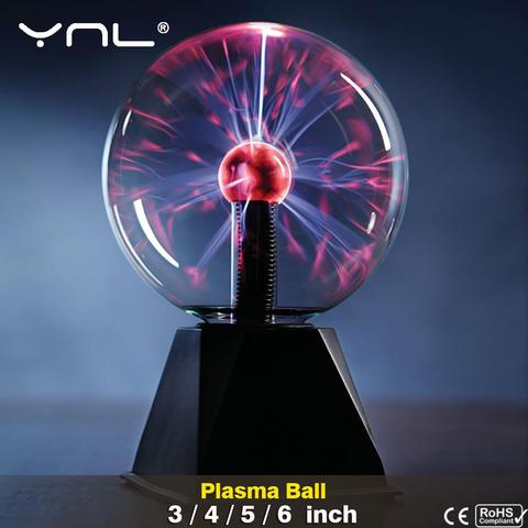 Lámpara táctil de cristal con bola de plasma para niños, luz LED nocturna para decoración, iluminación mágica, regalo para cumpleaños y Navidad, 220V, novedad ► Foto 1/6