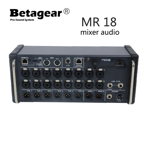 Betagear-mezclador de Audio Mr18 de 18 canales, equipo de Dj, consola de mezcla de Audio, estudio de Dj, Wifi, Usb, mezclador de sonido Digital ► Foto 1/6