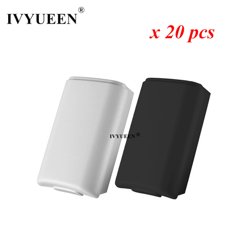 IVYUEEN-funda trasera de batería AA para Xbox 360, carcasa de repuesto para mando inalámbrico, color blanco y negro, 20 unidades ► Foto 1/6