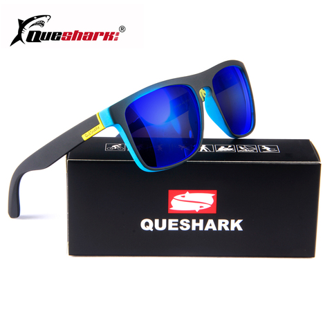 QUESHARK hombres anteojos de sol para pescar polarizados deportes de bicicletas gafas Uv400 senderismo escalada ciclismo gafas de sol de gafas ► Foto 1/6