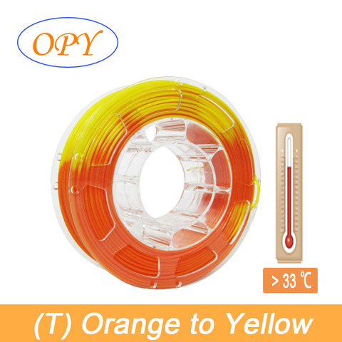 3D cambio de Color de temperatura filamento gradiente termocromático 3 Color gris amarillo, naranja rojo verde azul termosensible 10m 100g ► Foto 1/6