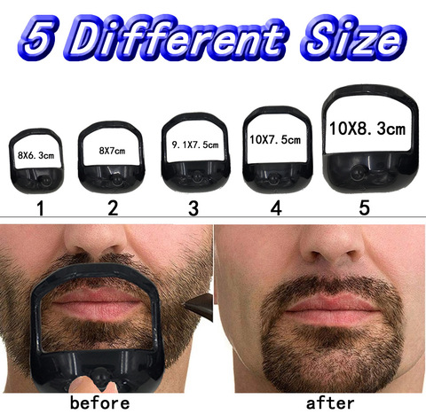 5 unids/set de la barba de los hombres que labra la herramienta de la barba de los hombres barba Plantilla de afeitar la barba cara modelado de cuidado Regalo para marido ► Foto 1/6