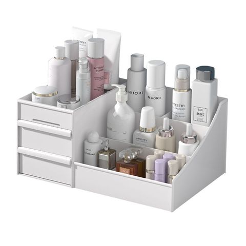 Organizador de maquillaje para cosméticos, caja de almacenamiento, organizador de joyería de escritorio, esmalte de uñas de maquillaje, contenedor de cajones de gran capacidad ► Foto 1/6