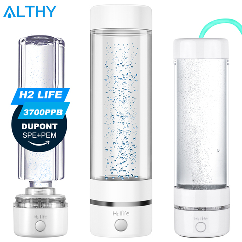 H2Life-botella generadora de agua rica en hidrógeno, DuPont SPE PEM, doble cámara, tecnología H2, ionizador, electrólisis, Copa Max 3700ppb ► Foto 1/6