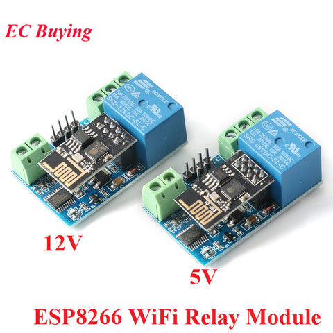 Módulo de relé WiFi de 1 vía, Control remoto en casa inteligente, Control remoto en casa, módulo inalámbrico, aplicación para teléfono, ESP8266 ESP-01, 5V, 12V ► Foto 1/6