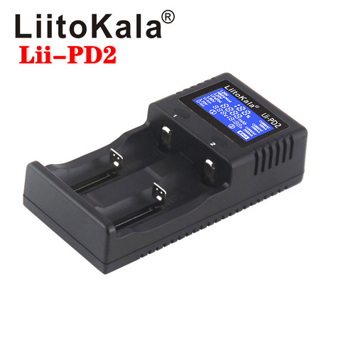 Cargador de batería LiitoKala 2022 Lii-PD2 Lii-PD4 LCD inteligente 18650, cargador de batería 18650 18500 16340 26650 21700 20700 ► Foto 1/6