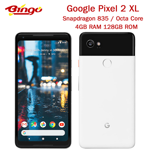 Original desbloqueado Google Pixel 2XL 128G 6,0 pulgadas móvil Android Octa Core Android OS teléfono 4GB RAM 128GB ROM solo SIM teléfono ► Foto 1/6