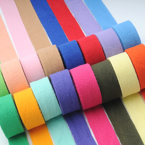Cintas de algodón de varios colores, cinchas para tocado de ropa, Material de costura, accesorios de arte, 5 yardas, 10mm ► Foto 1/6