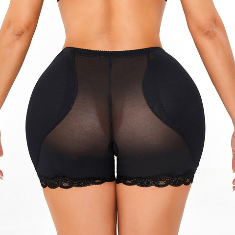 Ropa interior de cintura baja para mujer, almohadillas de esponja moldeadoras de cuerpo, caderas hasta el vientre, pantalones de trasero falso ajustados, ropa moldeadora acolchada, bragas de talla grande ► Foto 1/6