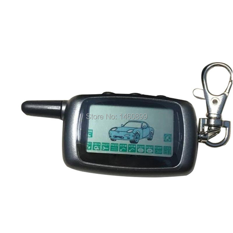 10 uds/lote A9 LCD Control remoto clave cadena 10 Uds ruso Starline A9 dos coche sistema de alarma Twage A9 Fob llavero anillo ► Foto 1/3