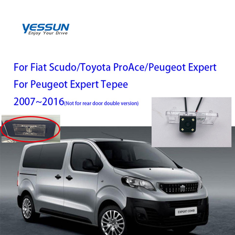 Yessun-accesorios para automóvil, visión nocturna, vista trasera de coche, cámara de respaldo de marcha atrás IP67 para Peugeot Expert Tepee 2007 ~ 2016 ► Foto 1/6