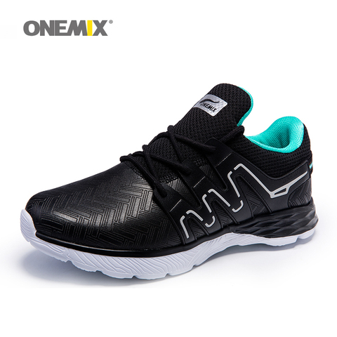 ONEMIX-zapatos informales ultraligeros para hombre, zapatillas deportivas ultralivianas, de cuero, reflectantes, Retro, vulcanizadas para correr ► Foto 1/6