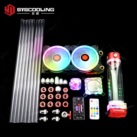 Syscooling-kit de refrigeración líquida para PC Intel CPU LGA 1151 2011 socket 240mm, radiador de cobre, compatible con RGB ► Foto 1/6