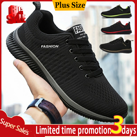 Zapatos de malla transpirables informales para hombre, mocasines de moda, zapatillas ligeras, gran oferta, 35-48 ► Foto 1/6