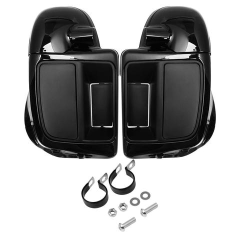 Brillante para motocicleta negro menor ventilación pierna carenado guante caja para Harley gira Street Glide Ultra Road King 2014-2022 ► Foto 1/6