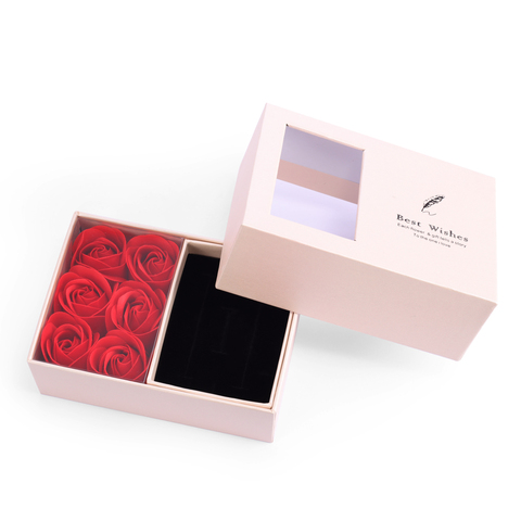 JewelOra exquisita Rosa flor caja de regalo de aniversario para joyería San Valentín día regalo caja de regalo para el Día DE LA Madre ► Foto 1/4