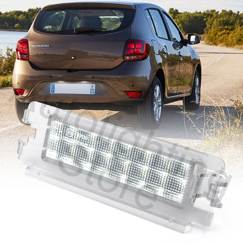 Luz de placa de matrícula LED para Dacia Logan Sandero B8 II Gen 12-up, lámpara trasera de coche, 1 ud. ► Foto 1/6