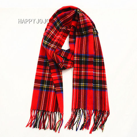 Bufanda caliente para invierno para niños y niñas, chal pequeño y estrecho, bufandas encantadoras informales a la moda, color rojo clásico ► Foto 1/6