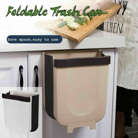 Cubo de basura plegable para la cocina, papelera de reciclaje para coche, Cubo de basura ► Foto 1/6