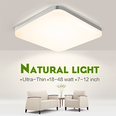 Lámpara led ligera para el techo, luz moderna, cálida, natural, fría, de color blanco, redonda o cuadrada, ideal para la sala de estar, la habitación y la cocina ► Foto 1/6