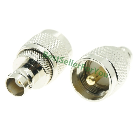 Conector hembra BNC a UHF macho PL-259, conector adaptador coaxial de RF, nuevo ► Foto 1/1