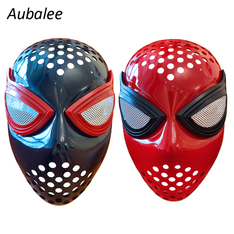 Nuevo rojo araña negro baile hombre Faceshell con lentes araña máscara de disfraz de Cosplay bien araña casco ► Foto 1/6