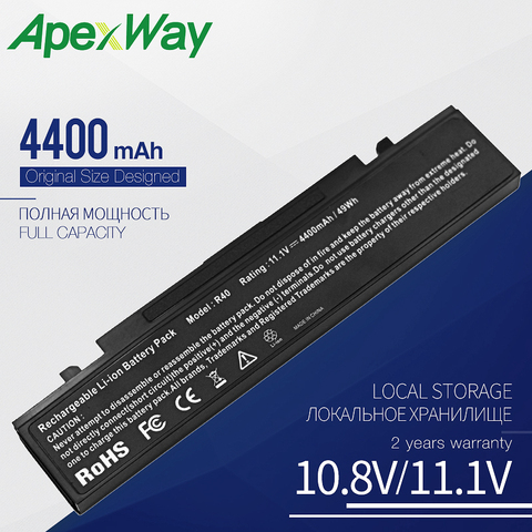 Apexway batería del ordenador portátil para Samsung R65 R60 R510 R45 P50 P210 R408 R410 R458 R460 R700 AA-PB2NC3B AA-PB2NC6B AA-PB4NC6B X60 x460 ► Foto 1/4