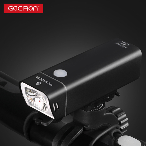 GACIRON nuevo V9F-600 lúmenes LED linterna bicicleta luz amplia proyector recargable IPX6 impermeable bicicleta accesorios ► Foto 1/6