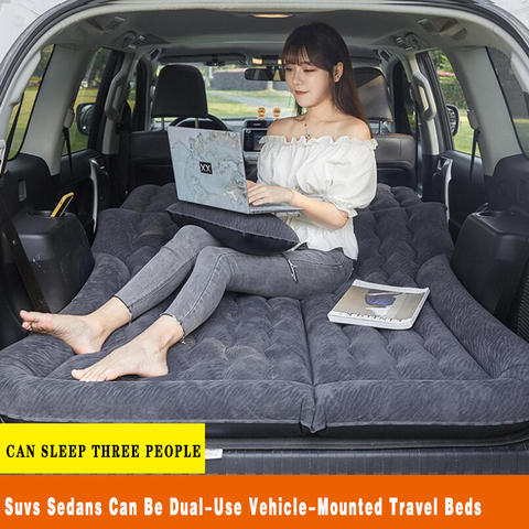 Cama de viaje para coche, cama inflable de doble uso, SUV, todoterreno, sedán, tres compartimentos, uso General ► Foto 1/6