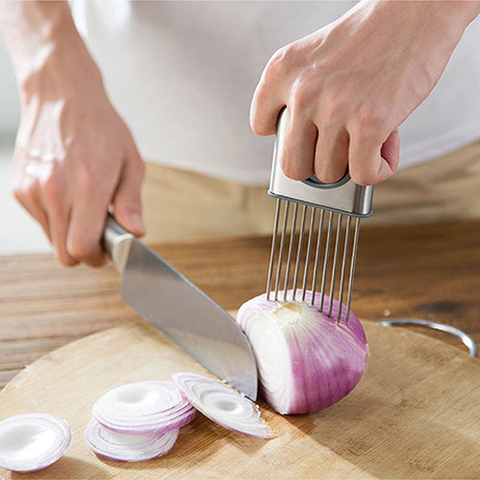 Cebolla tomate titular de la máquina de cortar herramienta de la cocina carne vegetal Acero inoxidable utensilios de cocina que cocina la herramienta accesorios de cocina ► Foto 1/6