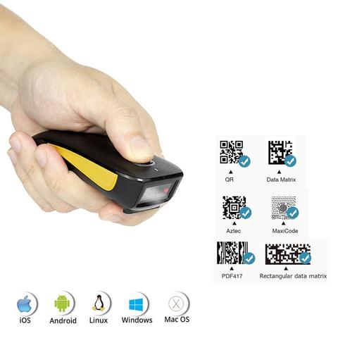 NETUM C750-escáner de código de barras, inalámbrico por Bluetooth 2D, lector de QR de bolsillo, matriz de datos PDF417 IOS Android y Windows ► Foto 1/6