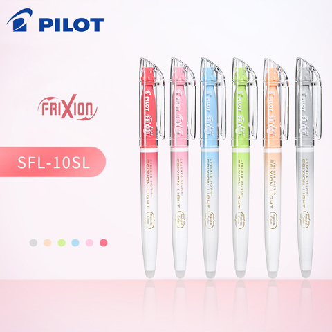 PILOT-marcador fluorescente de fricción Frixion, marcador fluorescente de serie Natural suave, SFL-10SL, cabeza oblicua, estudiante con marcador de llave, 1 Uds. ► Foto 1/6